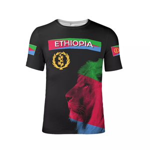 New Design Eritrean Flag Oversized Mens <b>Tshirts</b> Crewneck Custom Eritrea Printing Unisex Short Sleeve best quality in good prices - Product Image 5