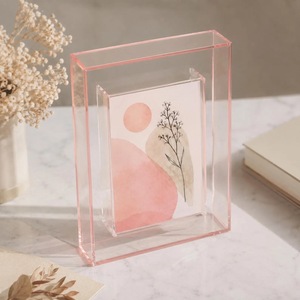 Clear Acrylic <b>4</b> Color Rectangle <b>Photo</b> <b>Frame</b> UV Printing Shatterproof Waterproof Free Standing Horizontal Tabletop Display Modern - Product Image 4