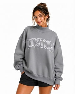 Sweat-shirt à col montant respirant et écologique, prix abordable, vente en gros, fabrication en usine, service OEM - Product Image 1