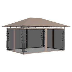 Toldo y Gazebo Color Taupe de 13.1'x9.8'x9' con Mosquitera, 0.6 Oz/ft, 13.1'x9.8'x9' - Product Image 1