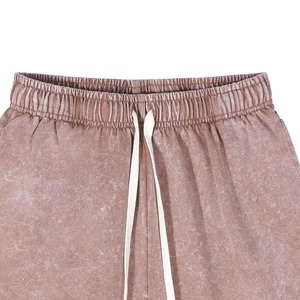 Pantalones Cortos Bermuda de Algodón de Color Liso para Hombre, con Cordón en la Cintura, Estilo Casual, Transpirables, de Tiro Medio, Acabado Lavado - Product Image 3