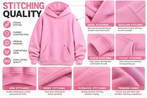 Women's Oversized <b>Pink</b> Hoodie 100% Cotton Fleece Solid Color Breathable Regular Length Full Sleeve Hooded <b>Sweatshirt</b> Top Quality - Product Image 6