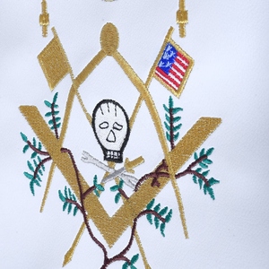 Tabliers de Maître Maçon Maçonnique George Washington, Loge Bleue, Régalia Franc-Maçon, Broderie Personnalisée, Fabricant en Gros, OEM Premium - Product Image 6