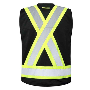 Gilet de sécurité réfléchissant haute visibilité en polyester respirant, imperméable et à séchage rapide pour hommes, personnalisable, prix de gros abordable - Product Image 2