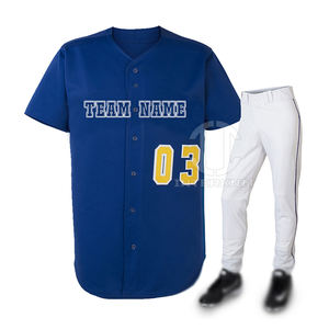 Ensemble d'uniformes de baseball personnalisés OEM, respirant, anti-humidité, UPF 50+, en polyester sublimé, maillot et pantalon, tenue d'équipe, manches courtes - Product Image 3