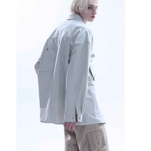 Camisa de Manga Larga para Hombre, Color Azul Marino, Corte Regular, Color Sólido, Informal, para Otoño, Transpirable, 100% Algodón Tejido - Product Image 3