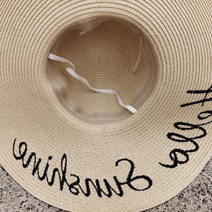 Premium Panama Style <b>Floppy</b> Straw <b>Hat</b> with Ribbon & Rope Unisex Summer Sun <b>Hat</b> Custom Logo OEM Factory Direct Wholesale Supplier - Product Image 5