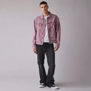 Top Trending Men <b>Jeans</b> Jacket Custom Solid Color Wholesale Denim Jacket Pakistan Clothing Manufacturer - Product Image 4