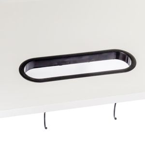Armadietto da Bagno a Parete con Ripiani Regolabili, 5 Ganci e Portasciugamani, per Stoccaggio Sopra il WC, Adatto anche per Cucina, Bianco - Product Image 4