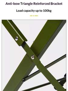 Mesa de Camping Táctica Portátil IGT, Altura Ajustable, Ligera, de Aluminio, Plegable, Instalación sin Herramientas - Product Image 3