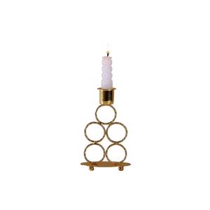 Fancy <b>Gold</b> 3 Arm Metal Candle Holder Creative Knot Design <b>Decorative</b> Candlestick Stand For Wedding <b>Party</b> Home Dining Table Use - Product Image 2