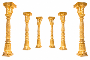 Mandap de mariage moderne Radhika flottant exclusif, scène légère en fibre de verre sculptée de luxe, plafond floral, mariage indien - Product Image 3