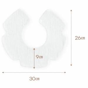 Bavoir en mousseline de coton doux JALBEBE pour bébé, bavoir anti-bave pour nourrisson avec fermeture à bouton unique, écologique et antibactérien pour l'alimentation des bébés - Product Image 6