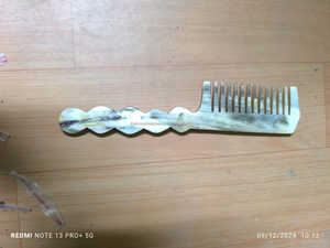 Peigne en corne de buffle naturelle fait à la main, antistatique, pour démêler et coiffer les cheveux, peigne en corne de bœuf naturelle - Product Image 3