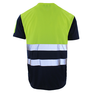 T-shirts de travail réfléchissants à manches courtes pour l'hiver, vêtements de travail de construction haute visibilité, bande réfléchissante, sécurité au travail - Product Image 4