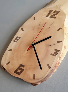 Reloj de Pared Redondo Minimalista de Madera, Reloj de Pared Redondo de Madera Natural con Cuarzo Analógico para Sala de Estar - Product Image 4