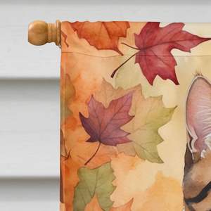 Chat polydactyle américain Feuilles d'automne Grand mât de porche Décoratif Bannière de cour Oeuvre d'art Polyester multicolore Drapeau mural de maison - Product Image 3