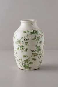 Ensemble de vases en céramique faits à la main avec motifs orange et floraux, style bohème, 8-16 pouces - Product Image 3