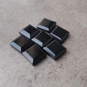 Piedra Preciosa Cuadrada de Ónix Negro Natural, Corte Plano para Joyería - Product Image 3