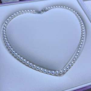 Collar de Perlas de Agua Dulce Naturales de Zhuji de 5-6 mm, Sin Núcleo, Luz Extremadamente Fuerte, Cadena Clavicular Versátil, Accesorio de Moda - Product Image 1