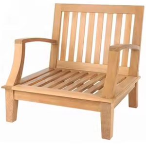 Banco de Jardín Individual para Terraza, Hecho de Madera de Teca Ecológica, Diseño Minimalista al Mejor Precio - Product Image 2