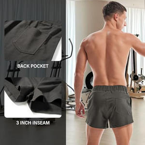 Pantalones cortos informales de talla grande para hombre, ropa deportiva transpirable de malla de secado rápido para entrenamiento de gimnasio, pantalones cortos de entrenamiento para verano - Product Image 3