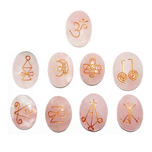 Piedra de alta calidad Karuna Forma de cuarzo rosa Cristal ovalado Karuna Reiki Piedra preciosa Karuna Piedra natural Cristal Mayorista - Product Image 2