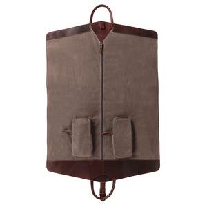 Luxury Retail Genuine Leather Casual <b>Suit</b> Carrier Garment Bag Heavy Duty Protection Zipper Closure Custom Branding LSC-0025 - Product Image 2