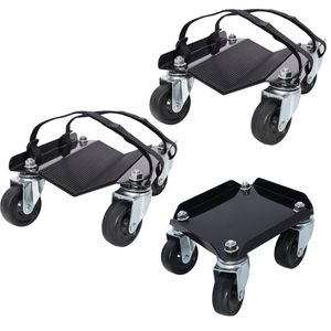 Chariot robuste pour motoneige avec roulettes pivotantes de 2,5 pouces, 2 paires de patins en caoutchouc He V Slide pour protéger les skis, capacité de charge jusqu'à 1500 livres - Product Image 1
