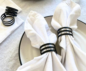 แหวนรองผ้าเช็ดปากโลหะคุณภาพสูง ลายกวางเรนเดียร์ วงกลมเรียบง่าย ขายส่ง สีดำด้าน แหวนรองผ้าเช็ดปากโลหะทรงกลม ราคาดีที่สุด - Product Image 6