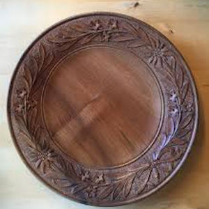Modern Round Wooden Business Gift <b>Plates</b> with Engraving Eco-Friendly and <b>Disposable</b> - Product Image 2