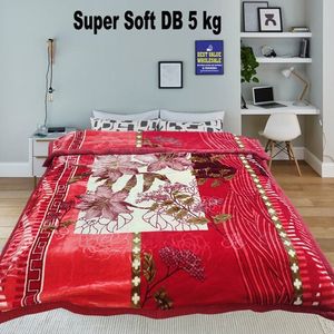 Luxury 100% Polyester Supersoft Mink Blanket 5.5 KG Soft Warm Winter Raschel Blanket Dot Pattern Folded for <b>Bed</b> Use Home Hotel - Product Image 2