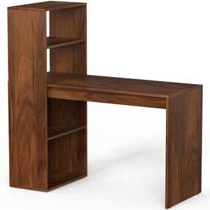 Escritorio para Portátil Radisso Brown Maple con Estantería para el Hogar o la Oficina, Espacio de Trabajo WFH - Product Image 5