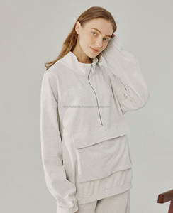 Jersey de gimnasio de gran tamaño de diseñador de peso pesado de alta calidad para mujer, pantalones de chándal de algodón a granel y conjunto de sudaderas con capucha y cremallera - Product Image 6