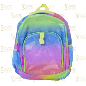 Glitter <b>Backpack</b> <b>Large</b> Capacity Sparkle Nylon Casual Women Teen Girls Bag with Side Mesh Pockets with Rhinestones - Product Image 1