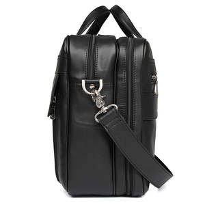 Men's Top Grain Leather Briefcase Black Travel Messenger Laptop <b>Bag</b> Wholesale Supplier Custom Size Color Options Available - Product Image 4