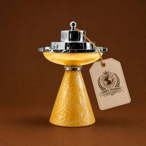 Skies Trader - Quemador de Incienso de Madera de Pino Orgánica Ecológica, de Lujo, Color Amarillo Dorado, Estilo Árabe, para Bakhoor, Soporte para Oud, Artesanía para Ramadán - Product Image 1