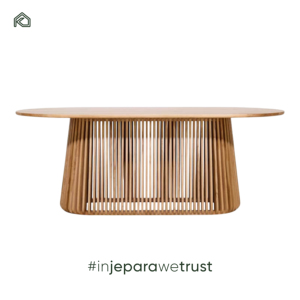 Juego de Comedor Redondo de 6 Sillas Modern Solid Wood <b>Round</b> <b>Dining</b> <b>Table</b> <b>Set</b> Indonesia Jepara Teak <b>Dining</b> Room Furniture <b>Set</b> - Product Image 5
