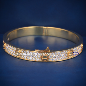 RTS customise bracelet for <b>men</b> and women in gold tone with silver moissanite diamonds jewelry d vvs clarity diamonds - Product Image 2