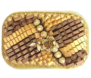 Plateau à chocolat en laiton de qualité supérieure, plateau carré en gros, meilleurs prix, fruits secs, bonbons, plateau de table élégant - Product Image 1