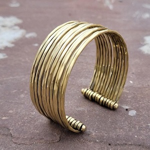 Biomagnetic Jewelry Solid 99.9% Pure Copper Gold-Plated Hammered <b>Magnetic</b> <b>Bracelet</b> Bangle for Men and <b>Women</b> Modern - Product Image 6