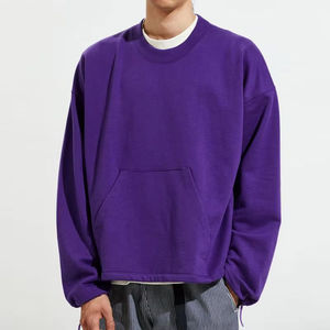 Sweat-shirt décontracté unisexe à col rond en mélange de coton, à manches longues, en molleton épais tricoté, coupe ample, imprimé numérique, pour l'automne - Product Image 3