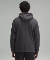 Sweat-shirt à capuche gris foncé pour homme, coupe classique, en polyester tricoté, décontracté, pour l'automne, avec poche avant