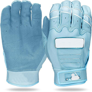Gants de frappe en cuir bleu clair de haute qualité, rembourrés, avec fermeture auto-agrippante, unisexes, pour adultes, pour l'entraînement. - Product Image 1