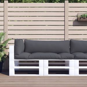 Juego de 3 Cojines y Almohadas de Tela Antracita para Exteriores, Paquete Grande - 100% Poliéster - Product Image 1