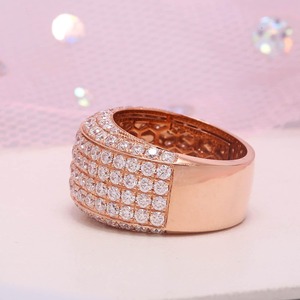 Hip-Hop Style <b>Fine</b> Sterling Silver Wedding Gift Best Prices Unisex Twilight Bella Celebrity Moissanite Diamond <b>Rings</b> Micro Pave - Product Image 1