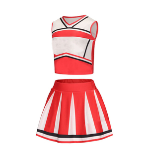 Athletic Women Cheerleading Uniform Two Piece Cheerleader <b>Set</b> Custom Team Cheer Outfit OEM Private Label Factory Supplier - Product Image 3