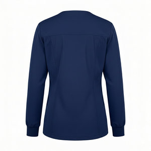 Chaqueta de Enfermería Moderna con Colores Personalizados, Cuello Redondo, Manga Larga, Abrigo Cálido con Puños Acanalados, Uniformes de Hospital - Product Image 6