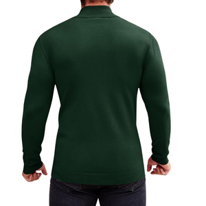 Men's Slim Fit <b>Turtleneck</b> Knitted <b>Sweater</b> Solid Color Long Sleeve Casual Pullover Autumn Wear - Product Image 3