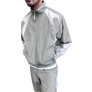 2026 Men's 2 Piece Nylon Windbreaker Set Track Pants Jogger Suit Men <b>Zip</b> <b>up</b> <b>Jacket</b> and Jogging Two Piece Set Reflective Nylon - Product Image 3
